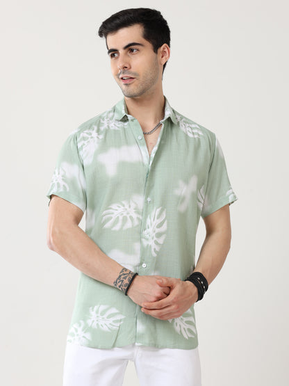 Leafy Green Printed Shirt