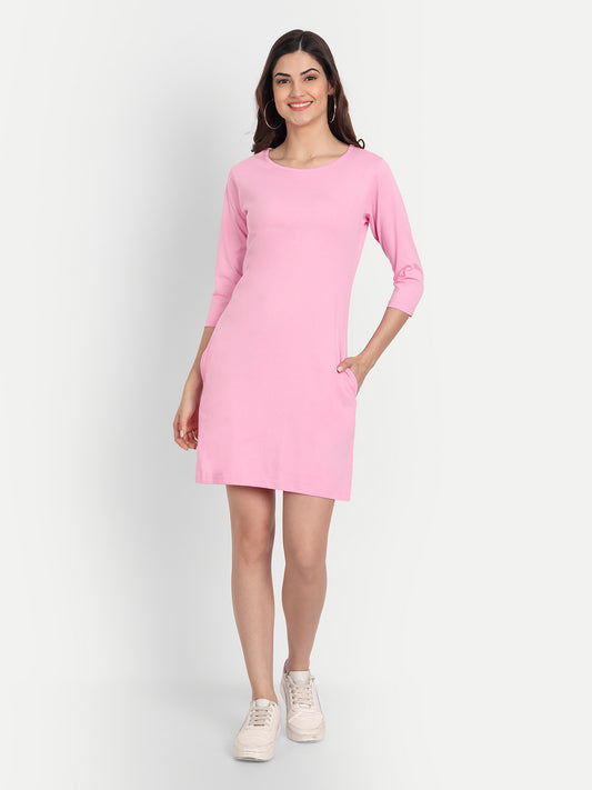 T Shirt Dress - Prime Pink